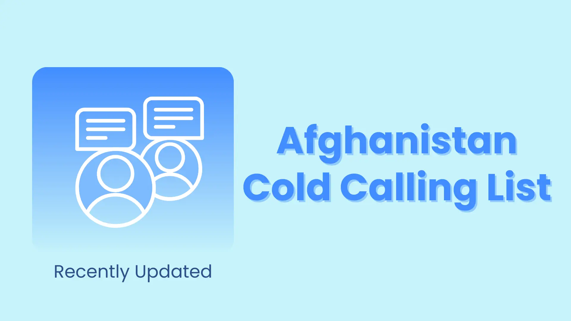 Afghanistan cold calling list