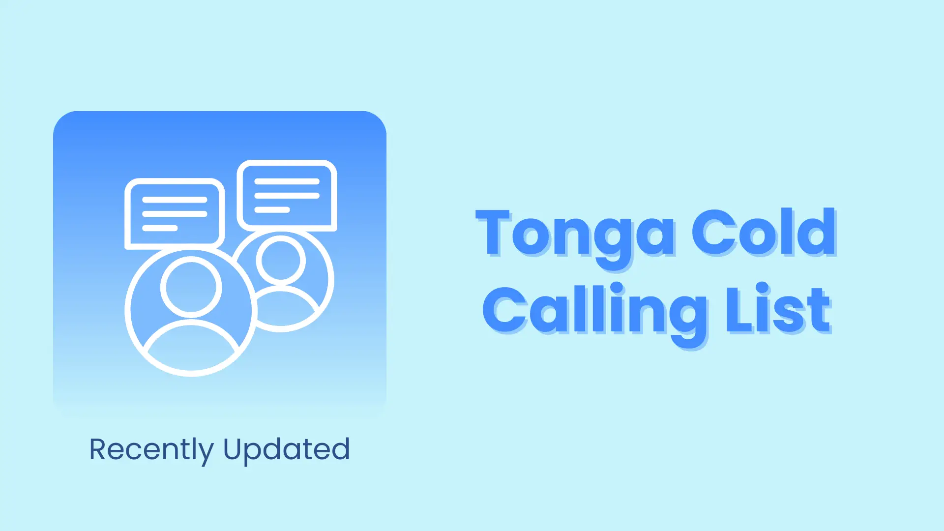 Tonga cold calling list